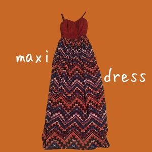 Aztec Design Maxi Dress